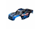 Traxxas Body, Stampede 4X4 Brushless, blue (painted, decals applied) (assembled with front + rear body mounts and rear body support for clipless mounting)