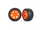 Traxxas Tyres + wheels, assembled, glued (28) (RXT orange wheels, Anaconda Tyres, foam inserts) (2WD electric rear) (2) (TSM rated)