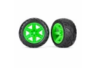 Traxxas Tyres + wheels, assembled, glued (28) (RXT green wheels, Anaconda Tyres, foam inserts) (4WD electric front/rear, 2WD electric front only) (2) (TSM rated)