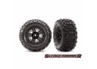 Traxxas Sledgehammer TSM Rated Tyres Pre Glued on 2.8 Black Wheels - 1 Pair