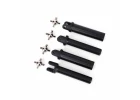 Traxxas Half shafts heavy duty (external splined (2)/ internal splined (2)/ metal u-joints (4)