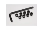 Traxxas Aluminium caps pivot ball (threaded Aluminium hard-anodized with PTFE-coating) (8)/ hex wrench 5mm