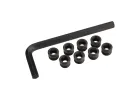 Traxxas Aluminium caps pivot ball (threaded Aluminium hard-anodized with PTFE-coating) (8)/ hex wrench 5mm