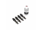 Traxxas GTR Shocks with hard anodized PTFE-coated bodies and TiN shafts