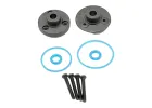 Traxxas Cover plates differential (front or rear)/ gaskets (2)/ o-rings (2)/ 2x14mm BCS (4)