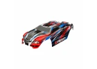Traxxas Body, 1:16 E-Revo, red + blue (painted, decals applied)
