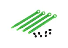 Traxxas Push rod (molded composite) (green) (4)/ hollow balls (8)