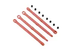 Traxxas Toe link front rear (molded composite) (red) (4)/ hollow balls (8)