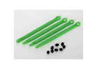Traxxas Toe link front rear (molded composite) (green) (4)/ hollow balls (8)