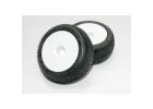Traxxas Tires wheels assembled glued (white dished 2.2 wheels Response Pro 2.2 tires foam inserts) (2)