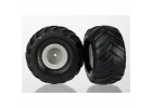 Traxxas Tires wheels assembled (grey wheels (dual profile 1.5 outer and 2.2 inner) dual profile tires) (2)