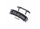 Traxxas Wing, Ford Fiesta ST Rally (black)/ body posts, rear/ 3x8mm FCS (4) (fits 7412 series bodies)