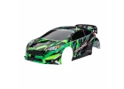 Traxxas Body, Ford Fiesta ST Rally VXL, green (painted, decals applied) ** CLEARANCE **