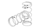 Traxxas Spring Shock white (GTR long) (0.767 rate black) (1 pair)