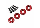 Wheel nut washer - machined Aluminium - red / 3x12mm CS (4)