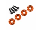Wheel nut washer - machined Aluminium - orange / 3x12mm CS (4) ** CLEARANCE **