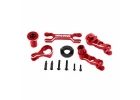 Traxxas Steering bellcranks (left + right)/ drag link (6061-T6 aluminium, red-anodised) (fits X-MAXX)