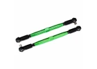 Traxxas Toe links X-MAXX (TUBES green-anodized 7075-T6 Aluminium stronger than titanium) (157mm) (2)/ rod ends assembled with steel hollow balls (4)/ Aluminium wrench 10mm (1)