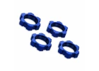 Traxxas X-MAXX Wheel nuts splined 17mm serrated (blue-anodized) (4)