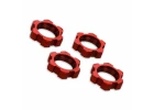 Traxxas X-MAXX Wheel nuts splined 17mm serrated (red-anodized) (4)