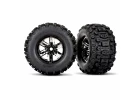 Traxxas X-MAXX Sledgehammer Tyres Pre Glued on Black Chrome Wheels (2)