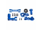 Traxxas Steering bellcranks (left + right)/ drag link (6061-T6 aluminium, blue-anodised) (fits XRT)