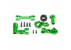 Traxxas Steering bellcranks (left + right)/ drag link (6061-T6 aluminium, green-anodised) (fits XRT)