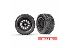 Traxxas Gravix 4.3 X-MAXX/XRT Belted Tyres Glued on Black Wheels (2)
