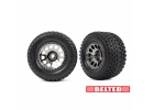 Traxxas Gravix 4.3 X-MAXX/XRT Belted Tyres Glued on Black Chrome Wheels (2)