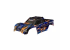 Traxxas Body, X-MAXX, orange (painted, decals applied) (assembled with front + rear body mounts, rear body support, and tailgate protector)