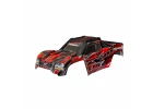 Traxxas Body, X-MAXX, red (painted, decals applied) (assembled with front + rear body mounts, rear body support, and tailgate protector)