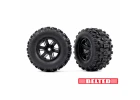 Traxxas Sledgehammer 4.3 X-MAXX/XRT Belted Tyres Glued on Black Wheels (2)
