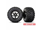 Traxxas Sledgehammer 4.3 X-MAXX/XRT Belted Tyres Glued on Black Chrome Wheels (2)