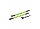 Traxxas Toe links, front (TUBES green-anodised, 6061-T6 aluminium) (2) (for use with 7895 X-MAXX WideMaxx suspension kit)