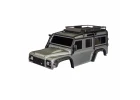 Traxxas Body, Land Rover Defender, Silver (complete with ExoCage, fuel canisters, jack, spare tyre mount + clipless mounting)