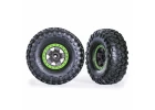 Traxxas TRX-4 Sport 2.2 Canyon Trail Tyres Pre Glued on Grey/Green Wheels (2)