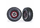 Traxxas TRX-4 Sport 2.2 Canyon Trail Tyres Pre Glued on Grey/Red Wheels (2)