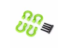 Traxxas Bumper D-rings, green (front or rear)/ 2.0x12 CS (4)
