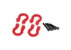 Traxxas Bumper D-rings red (front or rear)/ 2.0x12 CS (4) ** CLEARANCE **