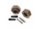 Traxxas Wheel hubs 12mm hex (2)/ stub axle pins (2) (steel) (fits TRX-4)