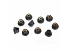 Traxxas M4 Flanged Nylon Locking Nuts - Serrated Black Steel (10)