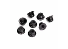 Traxxas M5 Flanged Nylon Locking Nuts - Serrated Black Steel (4)
