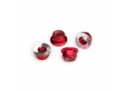 Traxxas M5 Flanged Nylon Locking Nuts - Serrated Red Aluminium (4)