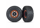 Traxxas Tires and wheels assembled glued (Desert Racer wheels black with orange beadlock BFGoodrich Baja KR3 tires) (2)
