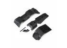 Traxxas Skid plate set front/ skid plate rear/ 3x10 BCS (6)/ 3x30 BCS (1) (fits 8629 8630 bulkheads)
