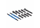 Traxxas Toe links E-Revo VXL (TUBES blue-anodized 7075-T6 Aluminium stronger than titanium) (144mm) (2)/ rod ends assembled with steel hollow balls (8)/ Aluminium wrench 10mm (1)