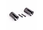 Traxxas Drive cup, steel, extreme heavy duty (2)/ 4x17mm screw pins, heavy duty (2) (machined, heat treated)