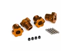Traxxas Wheel hubs, splined, 17mm (orange-anodized) (4)/ 4x5 GS (4)/ 3x14mm pin (4)