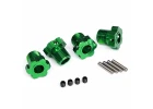 Traxxas Wheel hubs splined 17mm (green-anodized) (4)/ 4x5 GS (4) 3x14mm pin (4)