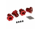 Traxxas Wheel hubs splined 17mm (red-anodized) (4)/ 4x5 GS (4) 3x14mm pin (4)
